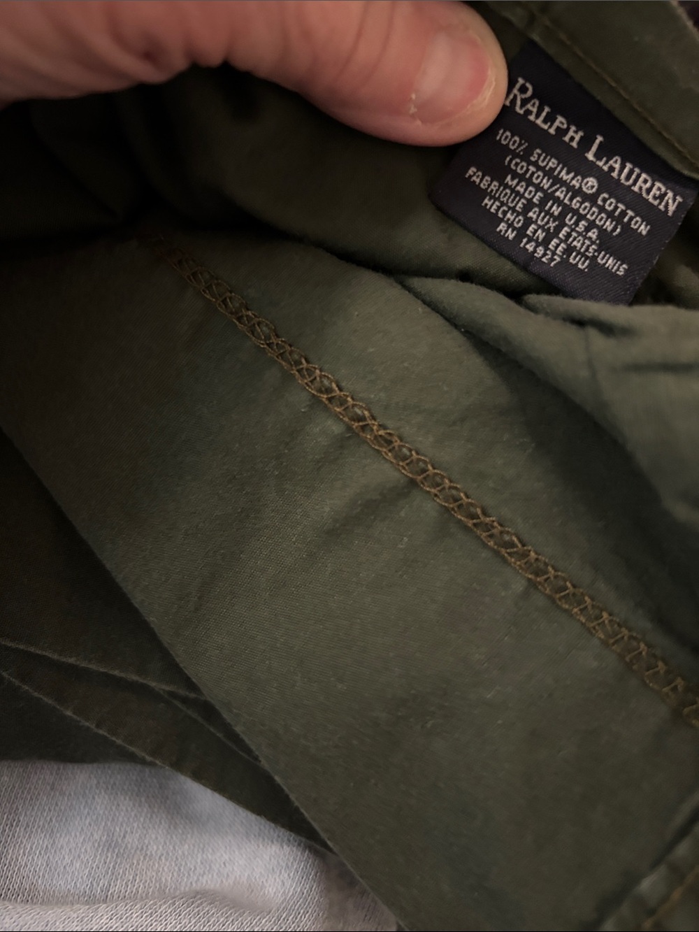 Vintage Polo Ralph Lauren Olive Full Green Flat Sheet 100% Cotton
